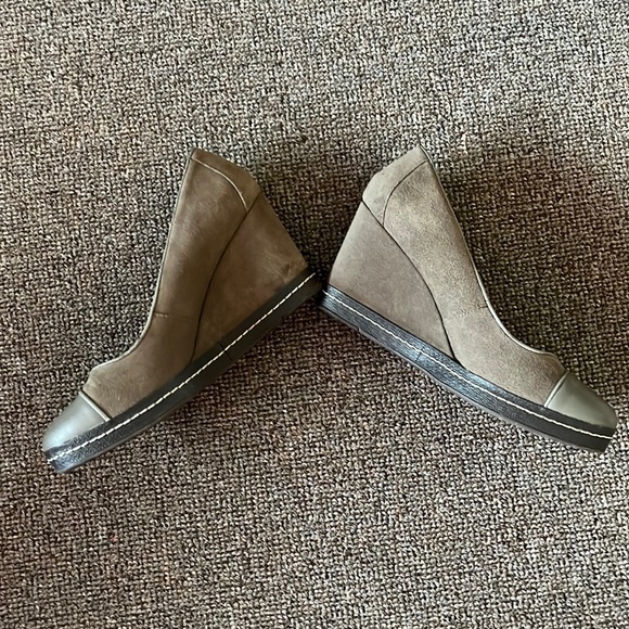Leather/suede Hush Puppies Wedges - Picture 2 of 6